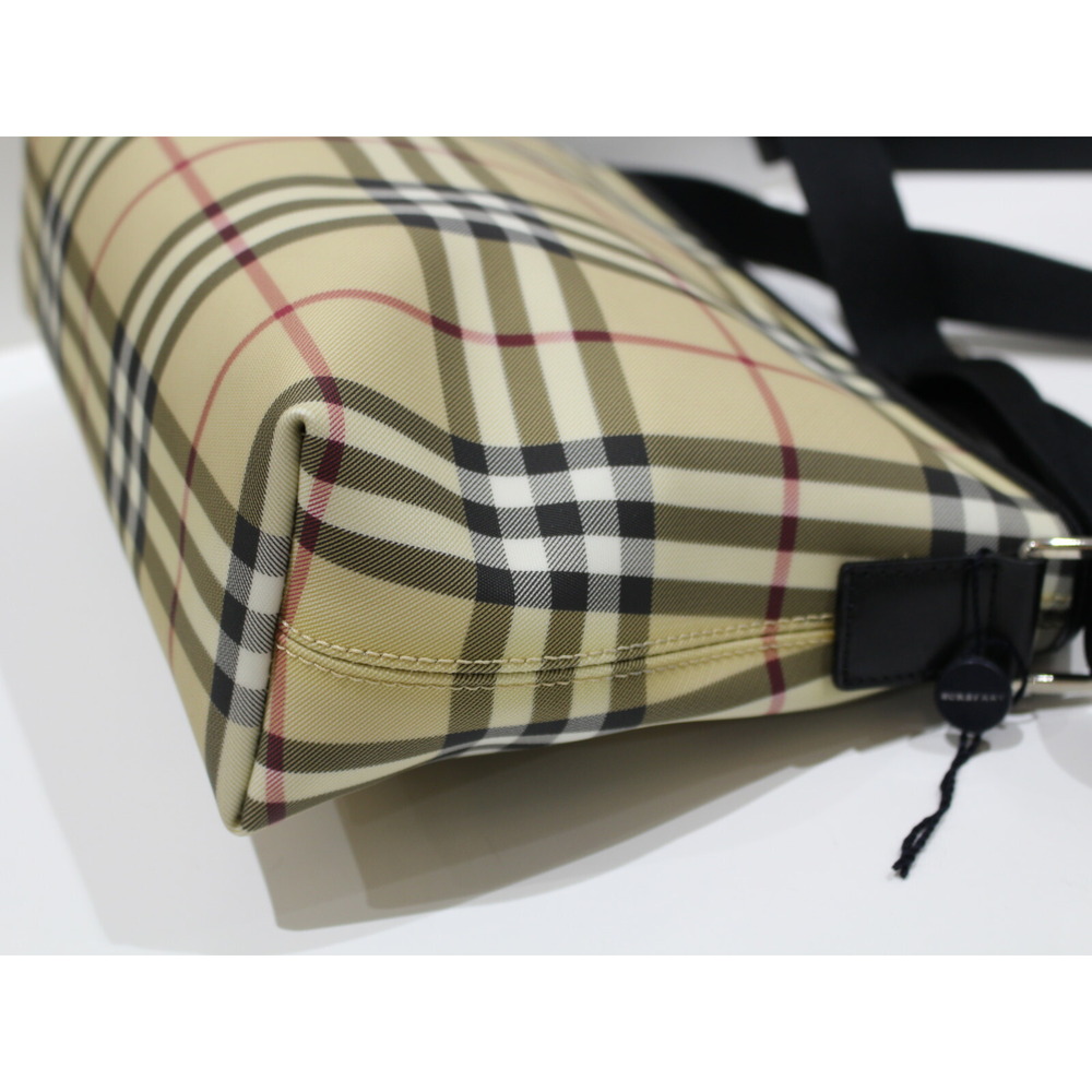 Burberry messenger black Tan bag shoulder Beige check - Picture 3 of 7